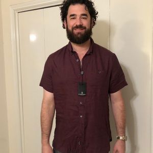 Maroon shirt sleeve button down size XL